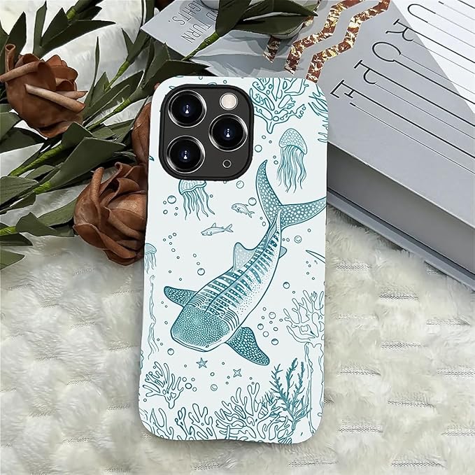 for iPhone 11 Pro Max Case, HH2 Ocean Whale Shark Hybrid 2 Layer Hard Shell - Image 4