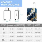 ANNA QUEEN Blue Abstract Marble Travel Luggage Cover -Stretchable Airplane - Image 7
