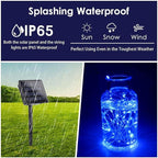 Blue Solar String Lights Outdoor, 2 Pack Total 80FT 200 LED Solar Twinkle Lights - Image 3