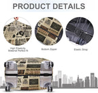 ANNA QUEEN Vintage Travel Collage Luggage Cover, Retro Suitcase Protector - Image 3