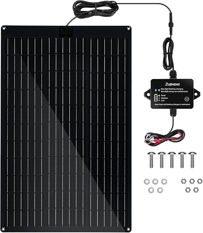 32W Solar Battery Charger, Zuomeng MPPT Solar Battery Maintainer & Solar by Zuomeng
