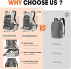 25L Hiking Backpack with Rain Cover Lightweight Hiking Daypack - Image 5