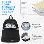 coofay Black Gym Backpack For Women Men Travel Backpack - Image 5