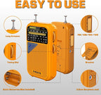 XHDATA D221 NOAA Weather Radio Portable AM FM Shortwave Radio Receiver - Image 5
