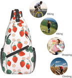 Strawberries Sling Bag For Women Men Fashion Strawberry Backpack Crossbody - Image 6