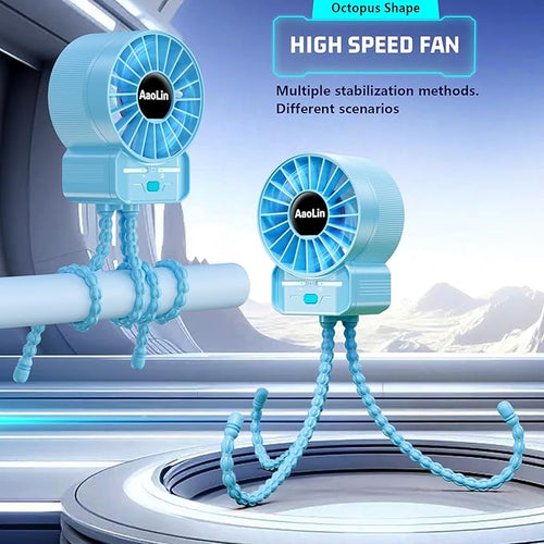 2 Pack Multifunctional Portable Stroller Fan 4 Speed 6600rpm High Speed Usb - Image 2