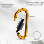 sprookber 3" Locking Carabiners | Keychain Carbineers D Ring Key Clip Spring - Image 4