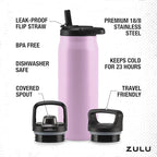 ZULU Base 32oz Stainless Steel Water Bottle - Image 4