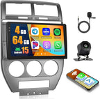 Android 15 Car Stereo for Jeep Compass Patriot 2007 2008 2009, Hikity 10'' by Hikity