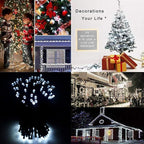 HOME LIGHTING 66ft Christmas Decorative Mini Lights, 200 LED Green Wire Fairy - Image 2
