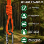TECEUM Rope – 90 Feet x 3/8 Inch – Orange – Strong All-Purpose Utility Rope – - Image 4