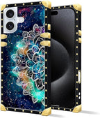 Compatible with iPhone 16 Case, Starry Sky Colourful Mandala Luxury Golden - Image 2