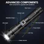 3 Pack Rechargeable LED Flashlights 990, 000 Lumens, Adjustable, 5 Modes - Image 9