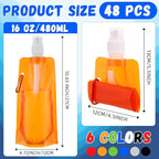 Teenyyou 48 Pack Collapsible Water Bottles Bulk 16oz Foldable Water Bottles - Image 2