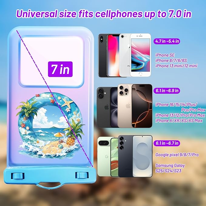 Personalized Initial Waterproof Phone Pouch Case - Image 2