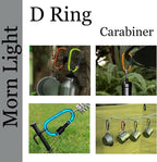6 Pack Small Locking Carabiner, 3 Inch Aluminum D-Shape Snap Hook - Image 5