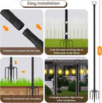 AILBTON 10Ft String Light Poles 4 Pack, Light Poles - Image 7