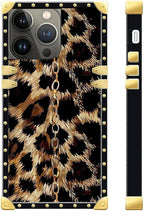 Compatible with iPhone 13 Pro Max Case, Seamless Gold Chain Leopard Luxury - Image 3