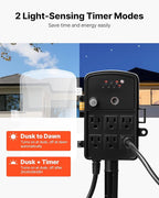 VEVOR Outdoor Power Stake Timer, 50FT Extension Cord, Remote Control Outdoor - Image 3