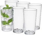KLIFA- NICE- 20 ounce, Acrylic Highball Drinking Glasses, Stackable Plastic by KLIFAHome