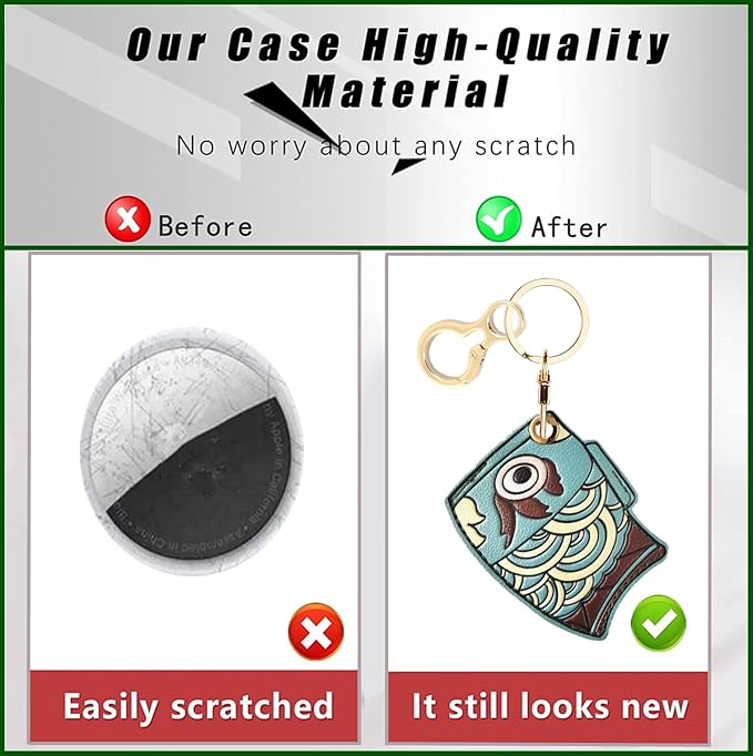 BORKUANA Leather Keychain Holder Case Compatible - Image 3