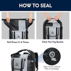Haimont Waterproof Backpack Roll Top Dry Bag Kayak Dry Backpack IPX7 - Image 4