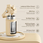Kids Insulated Water Bottle - 12oz Stainless Steel Water Bottle with Dual Spouts - Image 5