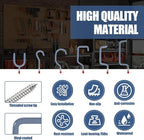 Garage Hooks Heavy Duty, Wall Mounted Steel Tool Hangers - Image 3