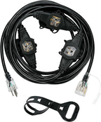 20FT 16 Gauge Multi-Outlet Outdoor Extension Cord, 4 Evenly Spaced Weatherproof by lalarodia