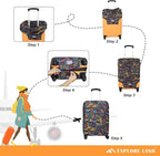 Explore Land Travel Luggage Cover Suitcase Protector Fits 18-22 Inch Case - Image 5