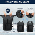 Haimont Waterproof Dry Backpack 30L TPU Lightweight Roll Top Dry Bag - Image 6