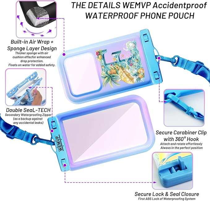 Personalized Initial Waterproof Phone Pouch Case - Image 3