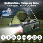 NOAA Weather Radio AM/FM, Portable 7400mWh/2000mAh Rechargeable Battery Operated - Image 2
