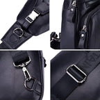 Hebetag Leather Sling Bag Crossbody Backpack - Image 5