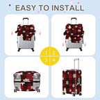 ANNA QUEEN Christmas Plaid Luggage Cover, Stretchable Washable Travel Sleeve - Image 6