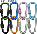 YUCHIYA 8 Pack D-Shape Carabiner Clasp - Image 7