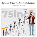 K&F CONCEPT Camera Tripod, Cellphone Clip - Image 5