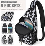 Pritent Crossbody Bags for Women Men Trendy Sling Bag Backpack Casual Chest Bag - Image 3
