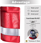 6.3"x9.5" 120pcs Mylar Bags for Food Storage, Smell Proof Bag - Image 5
