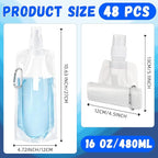 Teenyyou 48 Pack Collapsible Water Bottles Bulk 16oz Foldable Water Bottles - Image 2