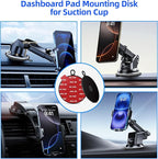 Dashboard Pad Mounting Disk for Suction Cup, 3.75” Large Plastic Extra Strong - Image 5