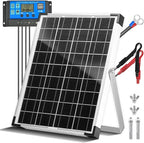 20W 12V/24V Solar Panel Kit, Monocrystalline Solar Battery Trickle Charger by Hoysicy