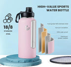 Sports Water Bottle 32oz, Insulated Water Bottle - Image 3