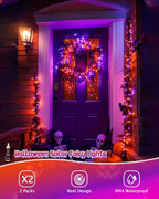 JMEXSUSS 2 Pack Solar Halloween Lights Outdoor Waterproof, Total 66FT 200 LED - Image 6
