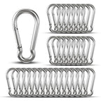 Small Carabiner Clip Hooks, Galvanized Iron Spring Snap Hook Fits Camping Hiking by KINLINK