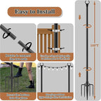 NUERPO 2 Pack String Light Poles, Metal Poles - Image 7