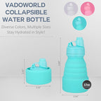 Collapsible Water Bottles 17oz, Odorless BPA-Free Silicone, Leak-Proof Foldable - Image 2