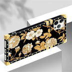 Compatible with iPhone 12 12 Pro Case, Blooming Rose Golden Flower Luxury - Image 4