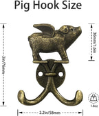 Cute Flying Pig Decorative Wall Double Hook - Image 4