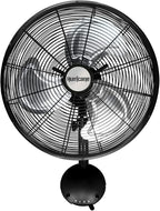Hurricane 16" High Velocity Pro Oscillating Metal Wall Mount Fan w/ 3 Speeds - Image 9